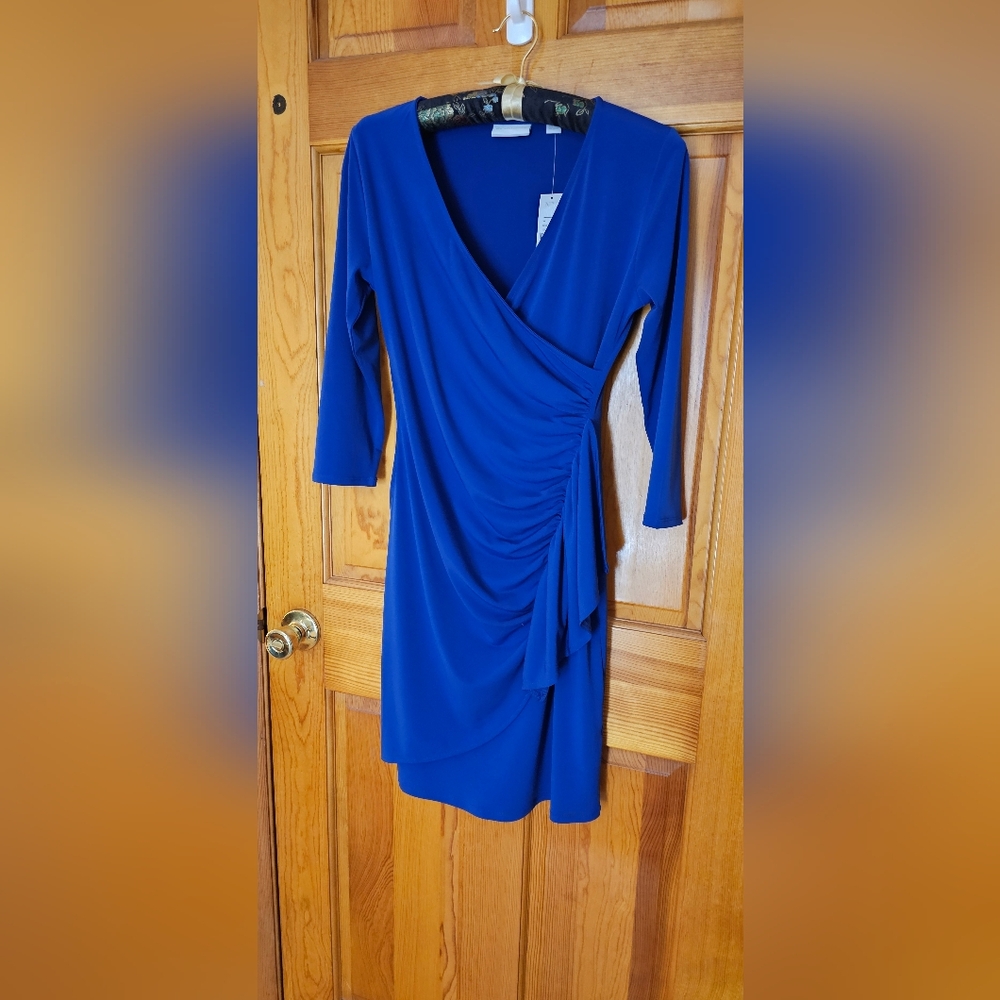 New York & Company Royal Blue Long Sleeve Dress